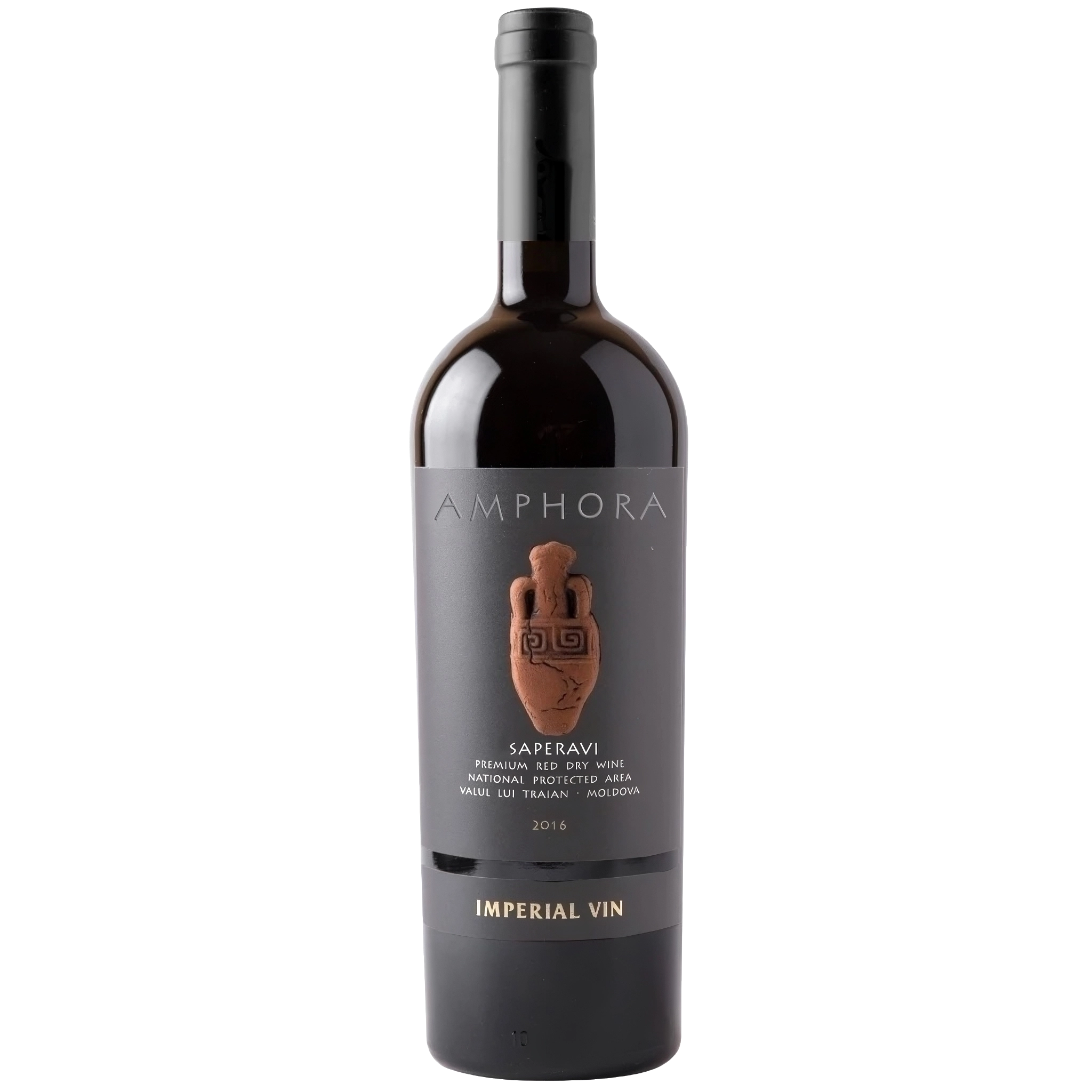 Garrafa de vinho Amphora Saperavi Imperial Vin, da Moldávia